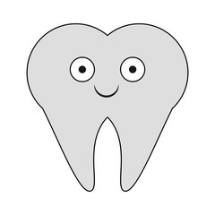 Tooth dental symbol cartoon smiling vector illustration graphic design