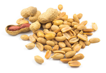 Peanuts isolated on white background