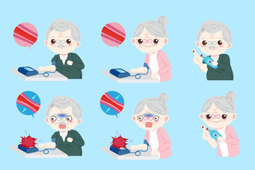 Fototapeta premium old people with blood pressure