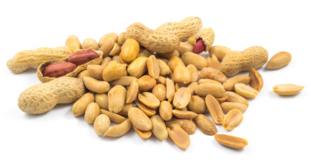 Peanuts isolated on white background