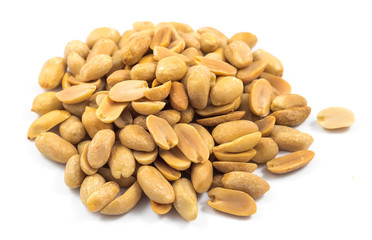 Peanuts isolated on white background