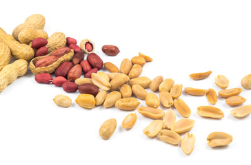 Peanuts isolated on white background
