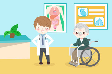 old peopel with doctor