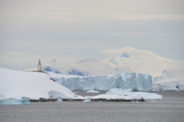 Iceberg Antarctica, blue sky
