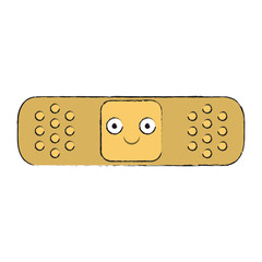 Bandage medical symbol cartoon smiling vector illustration graphic design