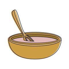 Spa oil in bowl icon vector illustration graphic design