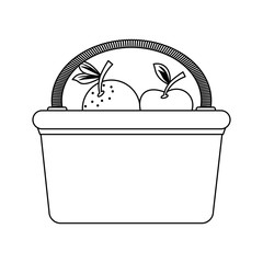 Picnic basket isolated icon vector illustration graphic design