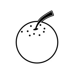 Orange sliced fruit icon vector illustration graphic design