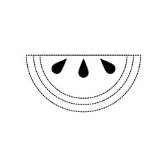 Orange sliced fruit icon vector illustration graphic design