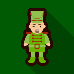 Flat Icon with shadow nutcracker