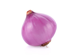 Fresh onion isolated on white background.