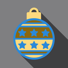 Obraz premium Flat Icon with shadow christmas ball