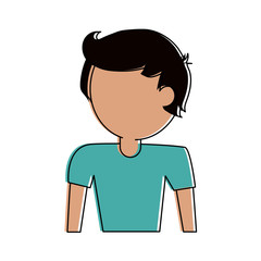 Young man cartoon icon vector illustration graphic design
