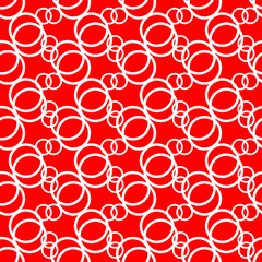 Circle white on red background