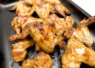 Juicy fried chicken wings in the oven