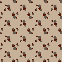 Circle brown on beige background