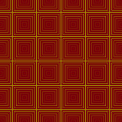 Square yellow on dark red background