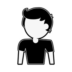 Young man cartoon icon vector illustration graphic design