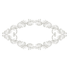 Classical baroque ornament vector 