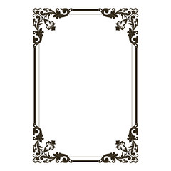 Classical baroque ornament vector 