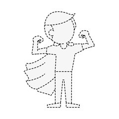 Superhero young man cartoon icon vector illustration graphic design