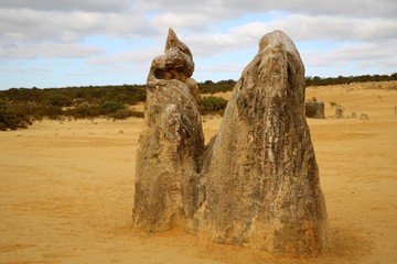 Limestone formation at Pinnacles Desert in Western Australia