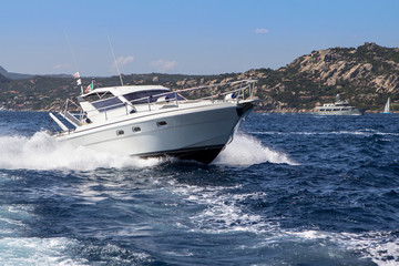 Fototapeta premium Luxury yacht in the sea