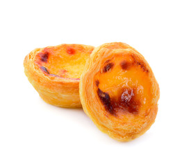 egg tart isolated on white background