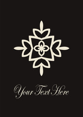 Retro ornamental logo. Flourished ornate emblem. Luxury elegant ornament. Vintage element. Template for design. Vector illustration