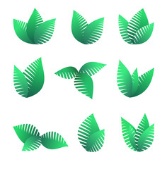 Fototapeta na wymiar Leaf Symbols