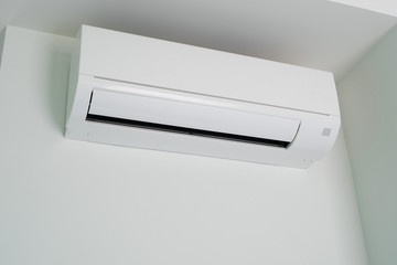 New Air Conditioner at a White Wall