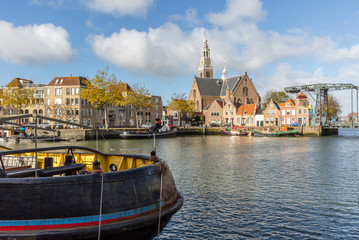 view over the water on the Marnixkade, Maassluis, The Netherlands