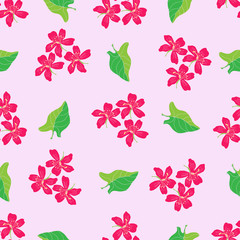 Color simple botanical abstract seamless pattern background