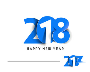 Happy new year 2018 - 2017 Text Design Vector illustration