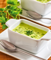 Bowl of green sauce