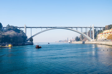 The Arrabida Bridge is an arch bridge over the Douro River. Porto.  Portugal