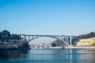 The Arrabida Bridge is an arch bridge over the Douro River. Porto.  Portugal