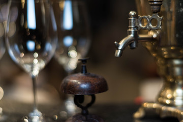 Beautifully decorated table in the restaurant