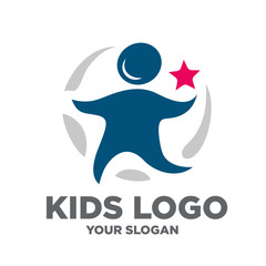 kids logo vector