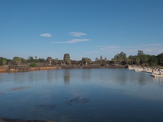 Siem Reap-December 22, 2017:Angkor Wat - famous Cambodian landmark