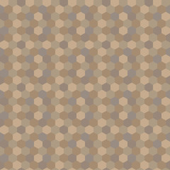 Geometric seamless pattern, honeycomb texture, road wall of tiles. Vector illustration.
