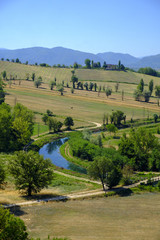 Fototapeta na wymiar Country landscape between Rieti (Lazio) and Terni (Umbria)