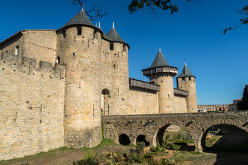 Exterior cover of the castle of Carcassonne, France