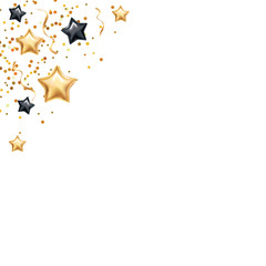 Gold banner star background