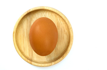 Chicken Egg Put on wooden tray
