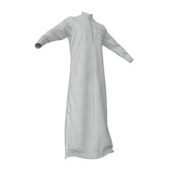 Arab Man Clothes on white. 3D illustration