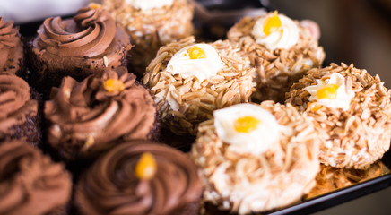 cakes with hazelnut cream