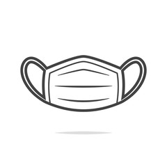 Medical mask icon vector transparent