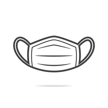 Medical mask icon vector transparent