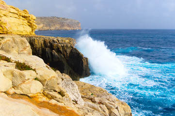 Northwestern coast of the Malta island.